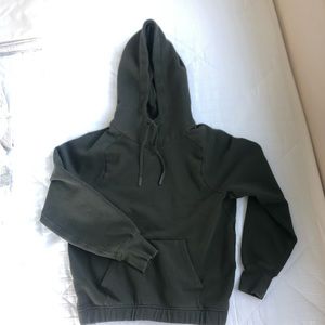 Lululemon cropped army green sweatshirt